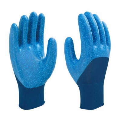 HWSCG2146 Nitrile 3/4 coated gloves with granular finish