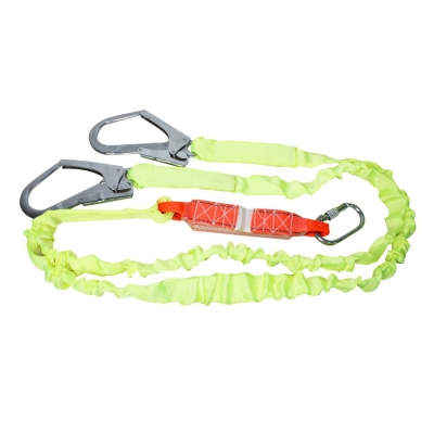 HWZLD1243 Shock-Absorbing Lanyard with double big snap hooks