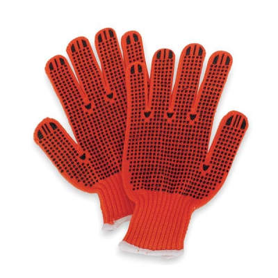 HWSSK1061  String knitted gloves, with double sides PVC dots