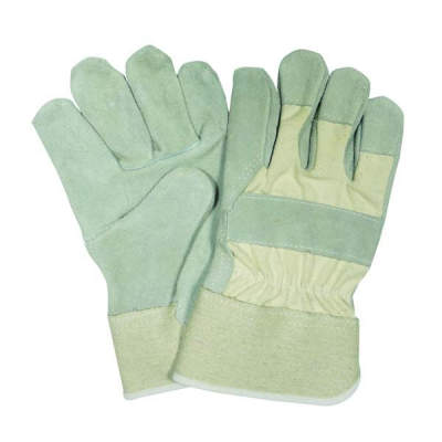 HWSLW1042 Leather palm gloves, with canvas back