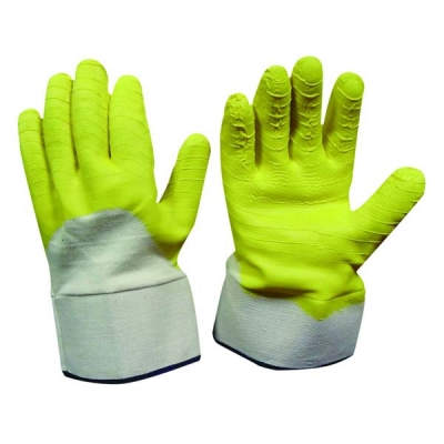 HWSCG3602 Latex coated gloves with safety cuff