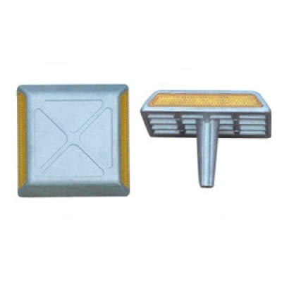 HWRS205 43 Plastic Beads Aluminium Road Stud With Double Sides Reflection